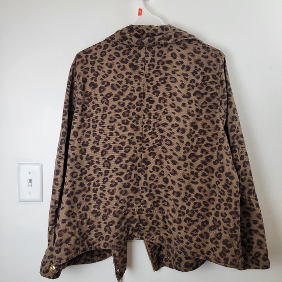 Kensie Leopard Print Moto Jacket - Picture 3 of 5